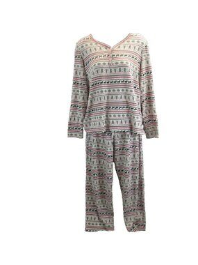 Croft & Barrow 2 Piece Womens S Soft Scottie Scottish Terrier Holiday Red Blue